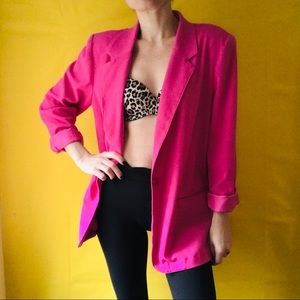 90s Pink Blazer Vintage Vtg 1990s